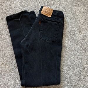 Vintage Levi’s 505 Orange tab Black Wash Regular Fit Straight Leg Y2K 33x34